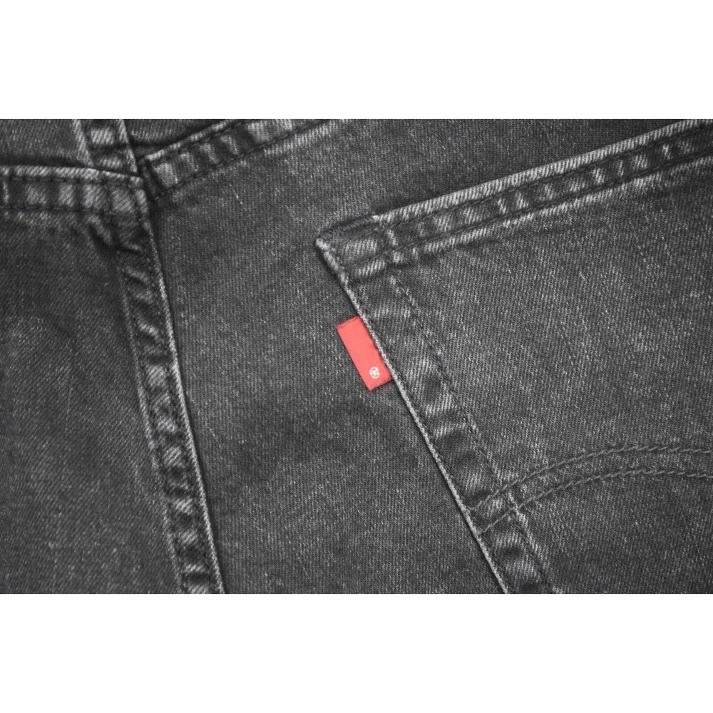 Levi's 505 Regular Fit Straight Leg Stretch Black Denim Jeans Mens Size 36 x 31*